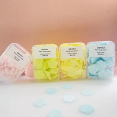 Single-use soap sheets travel portable soap sheets student children portable mini petal hand washing sheet box