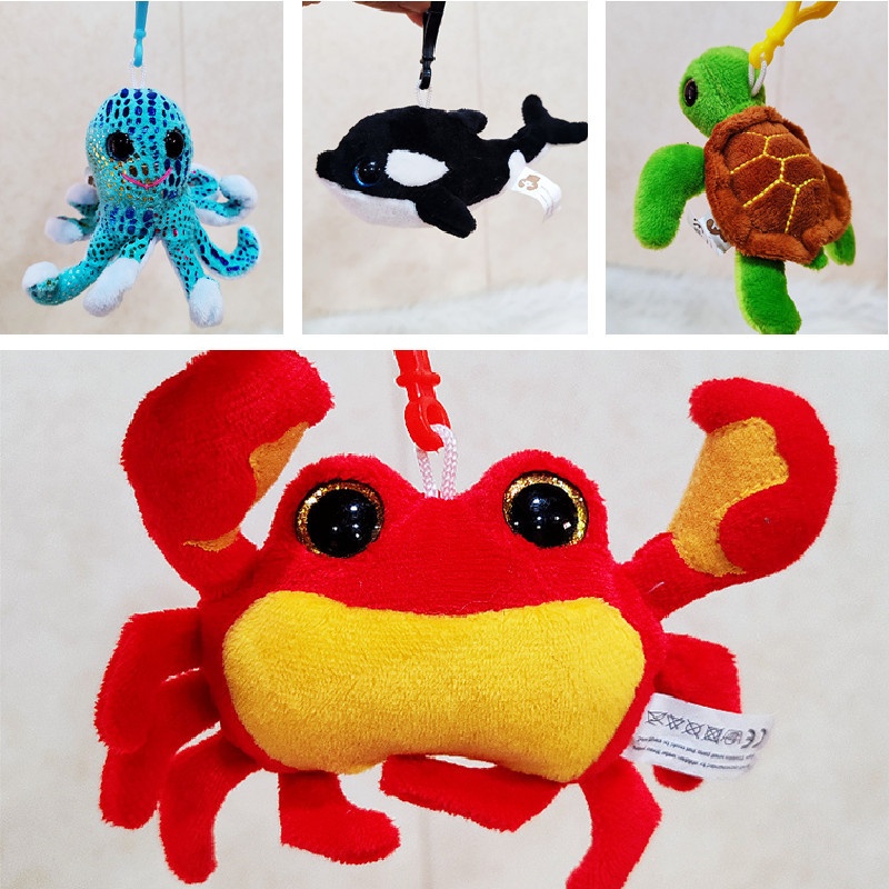 Lindos adornos de animales marinos juguetes de felpa Kapibala regalo de cumpleaños llavero de felpa colgante al por mayor