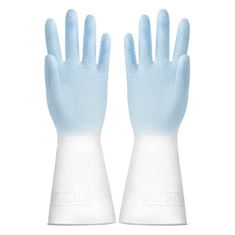 Домашние перчатки для мытья посуды Износостойкие кухонные чистящие резиновые латексные прачечные водонепроницаемые пластиковые резиновые перчатки
