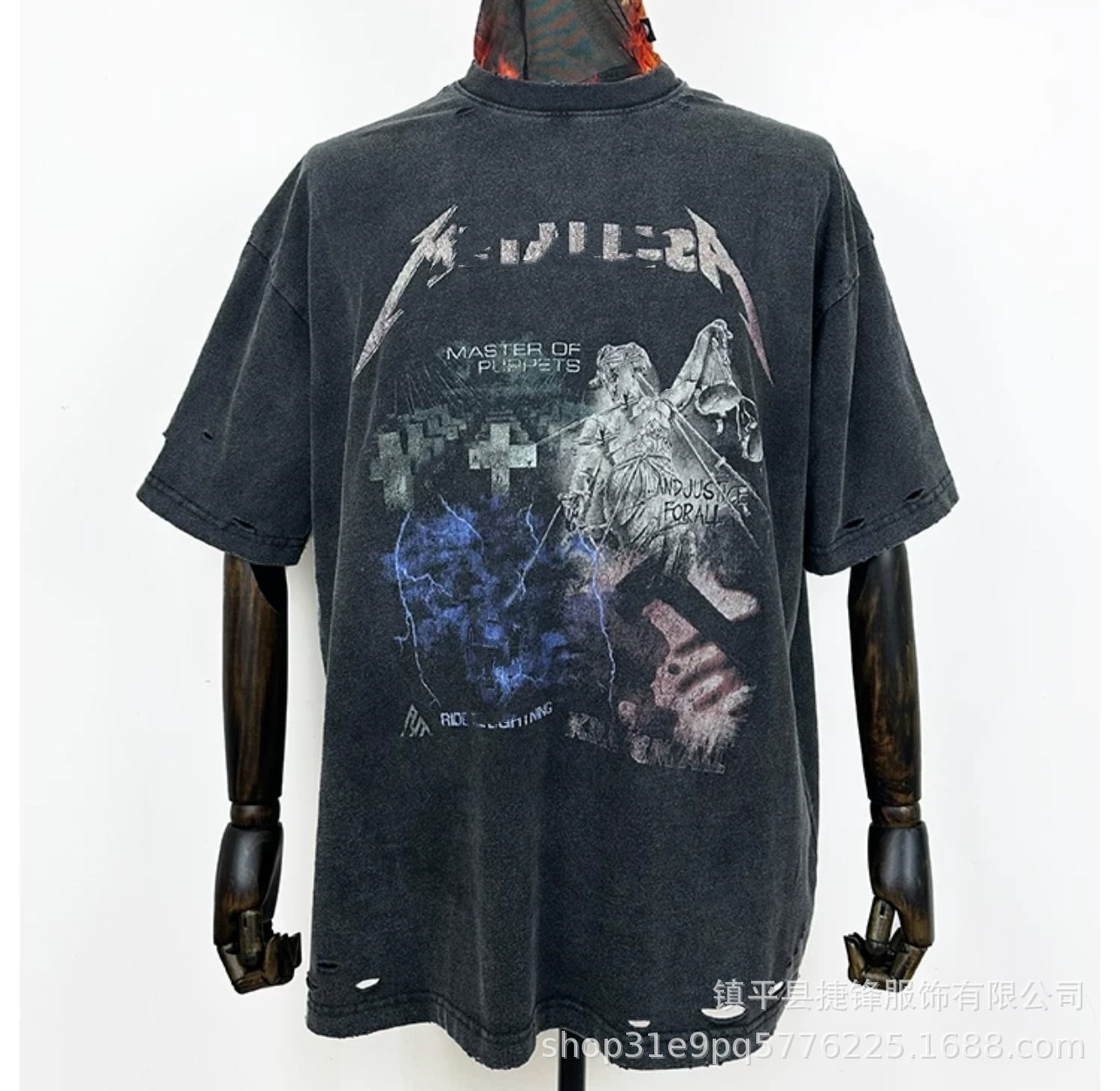 クロスボーダーの新型欧米のファッションブランドのレトロな水洗いは古い落書きをします。