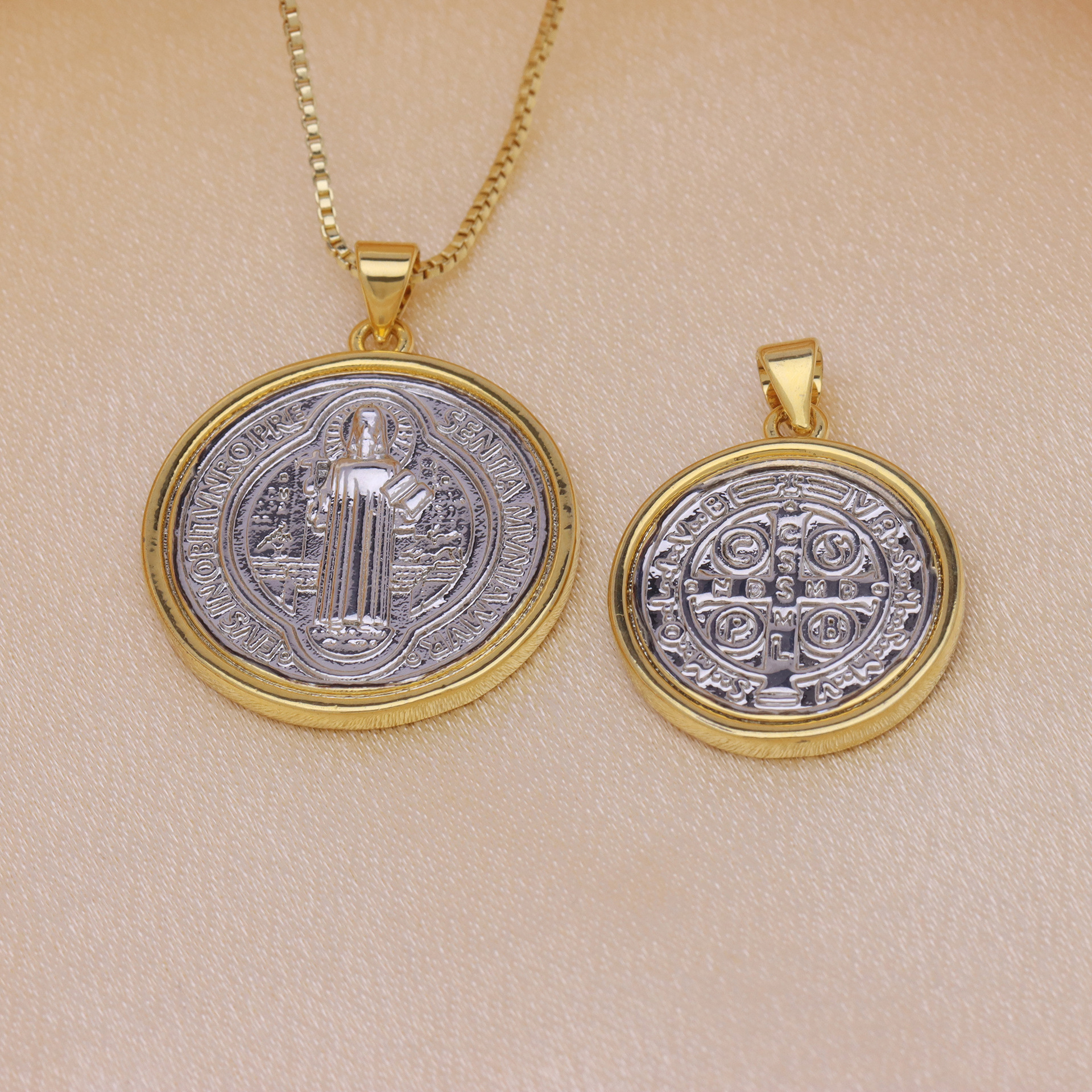 Copper Material Wholesale Jewelry Casual Elegant Simple Style Geometric Copper Plating Pendant Necklace Box Chain
