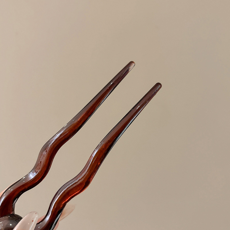 Retro en forma de U pinzas de cabello para mujeres 2025, nuevos accesorios de primavera bolas de cabello pinzas de cabello de cabello de cabeza detrás del toque de cabello