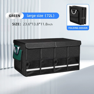 Car storage bag/box | storage box Oxford fabric - large-603530-capacity-72l-pine-green