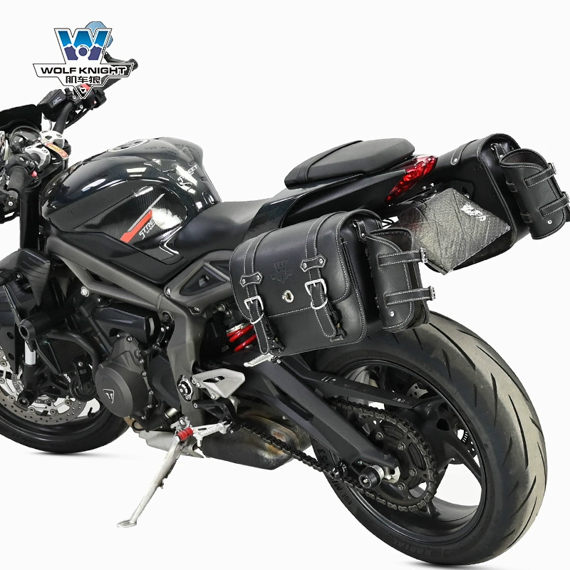 Подходит для Triumph Street Triple 765 — боковая сумка с быстросъёмом, ретро боковой кофр, модифицированная сумка для шлема