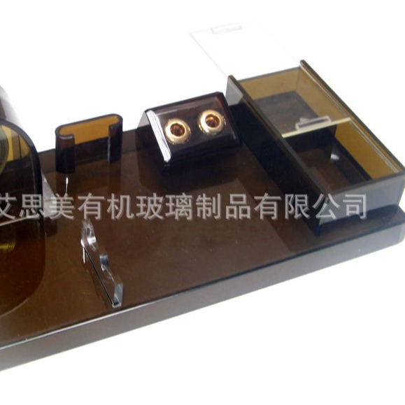 文具物品架 亚克力透明办公用品收纳盒托盘生产工厂