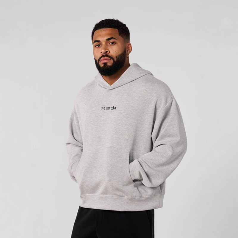 American Young Casual Sweatshirt Simple Men and Women Couple Fashion Letter Long-Sleeved Fitness Sports Hooded Jacket