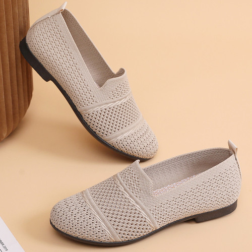 Women's Casual Fashion Canvas Shoes with Crocheted Soft Sole, Fisherman's Flat Breathable Old Beijing Cloth Shoes