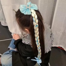 兒童冰雪奇緣假辮子發夾愛莎發飾發卡韓國女童寶寶公主造型頭飾