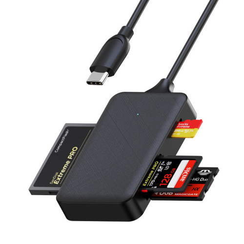 Type-C Phone and Computer Multi-Function Card Reader Four-in-One USB 3.0 High Speed SD TF MS CF Memory Card OTG Cable