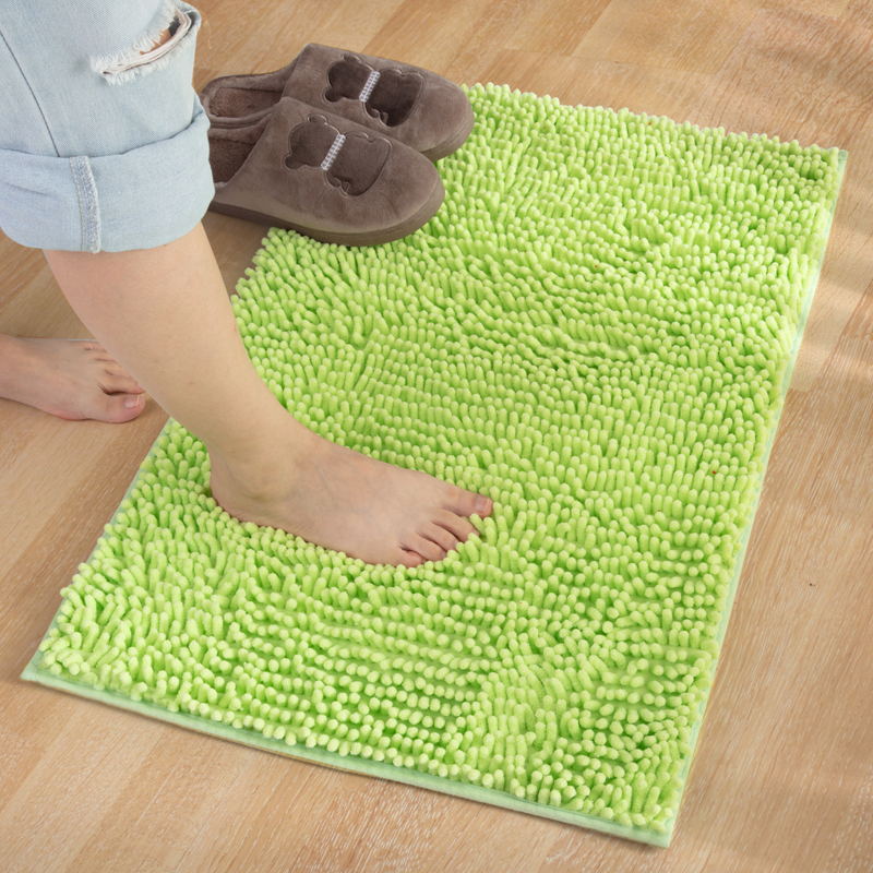 Alfombra de baño de chenille antideslizante absorbente de secado rápido resistente a manchas
