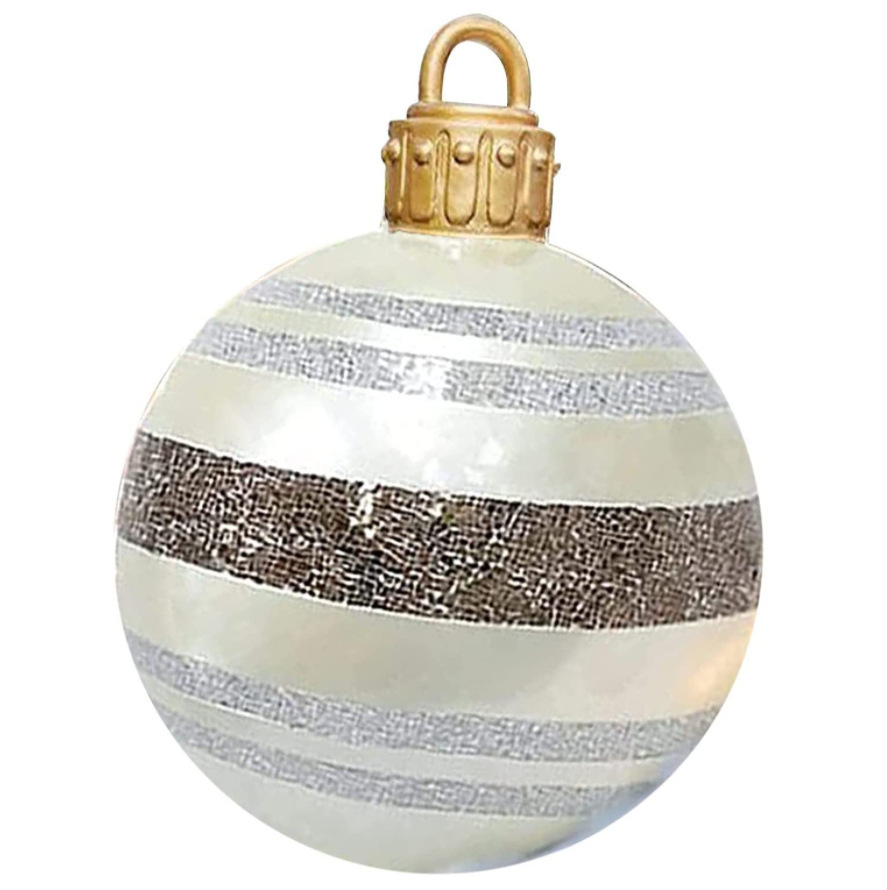 Navidad decoración globo 60cm diversión al aire libre vacaciones atmósfera impresión PVC inflable BOLA DE Navidad artesanía adornos
