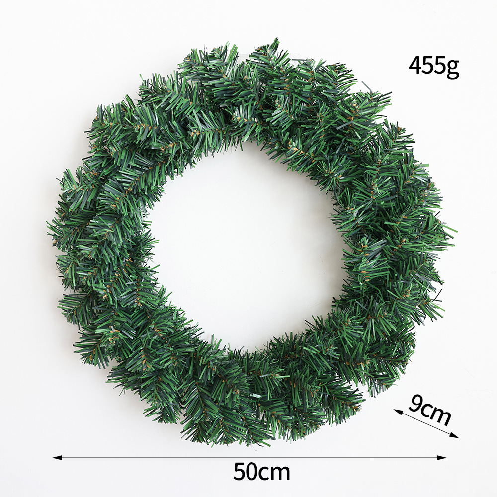 Guirnaldas de Navidad transfronterizas sin decoración guirnaldas de plástico de PVC simulación guirnaldas accesorios de decoración de vacaciones pueden mezclar lotes