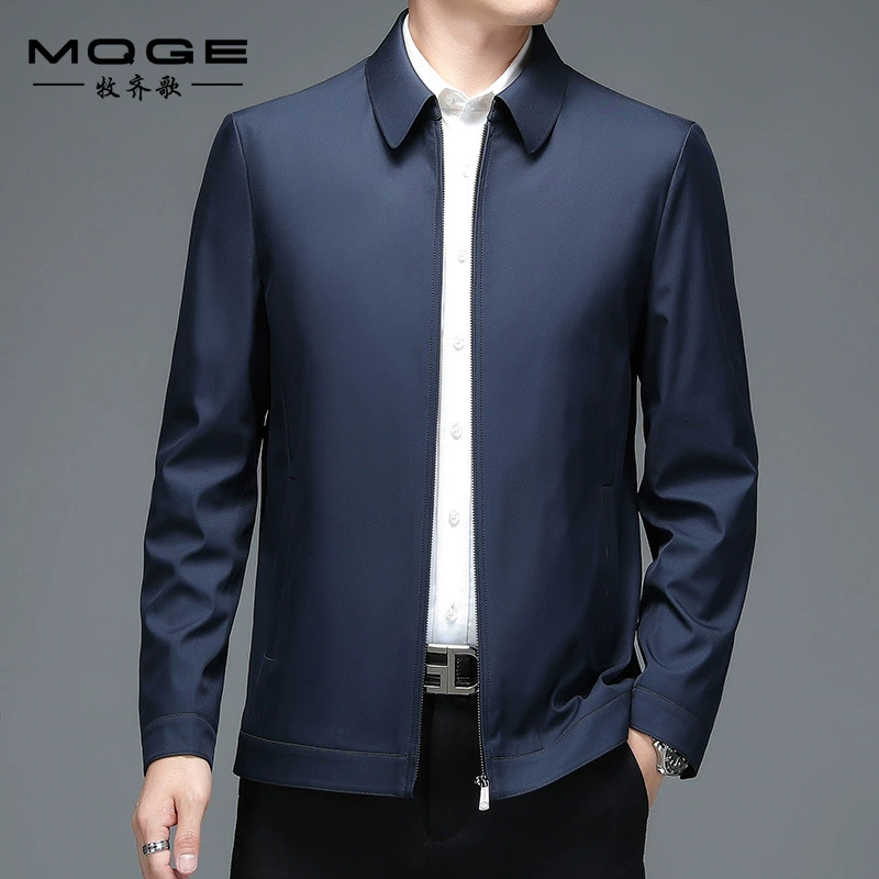 Весенняя новая мужская куртка, деловая Повседневная куртка для папы среднего возраста с лацканами, мужская Тонкая куртка оптом