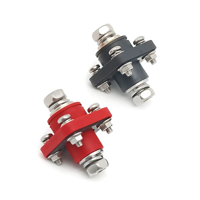 Brass Square Battery: Power supply, ignition system accessories - dpz-8-red-and-black-pair