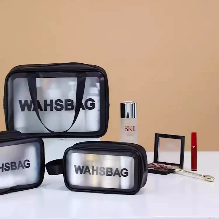 Прозрачная складная косметичка интернет-знаменитости на шнурке, водонепроницаемая милая сумка для хранения с героями мультфильмов, осенне-зимняя косметичка, оптовая продажа