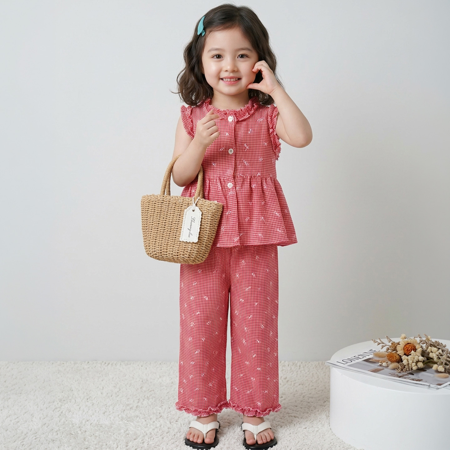 Trajes de niñas de verano nuevos chalecos de encaje de niñas de verano de dos piezas de niñas pantalones de ropa infantil al por mayor