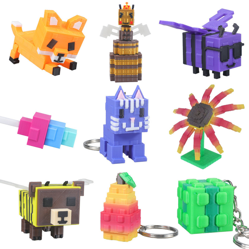 Cross-Border 3D Printed Roblox Garden Building and Cultivation Game Peripheral Toys and Figures