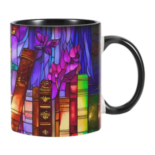 ����Book�մɿ����R�˱���Cat؈��Stained Glass��ˮ��Bookshelf