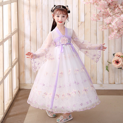  Chinese girls Chinese fairy hanfu fairy Chinese princess cosplay dresses girl breathable even princess dress 