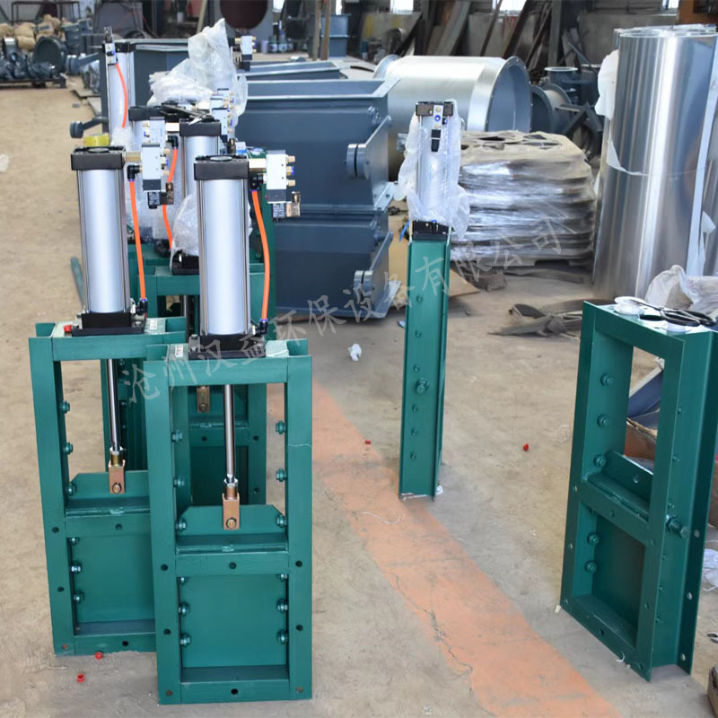 电动插板阀 封闭式气动不锈钢闸板阀 方形手动水阀圆口翻版阀蝶阀