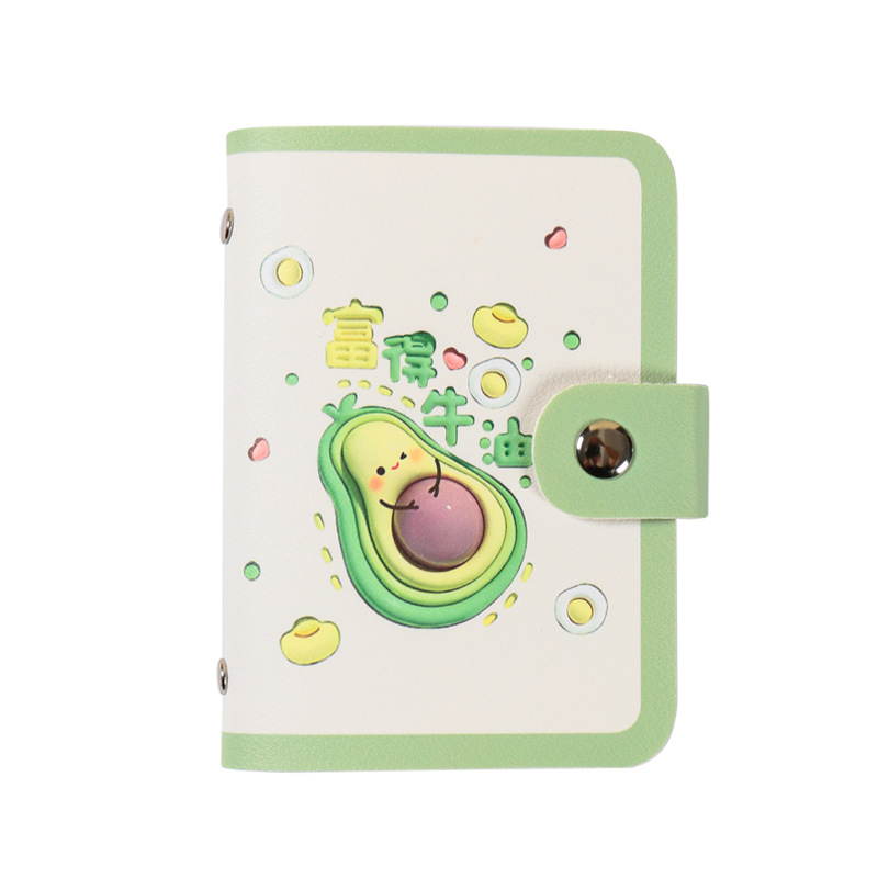 Fábrica directa bolsa de tarjetas de tarjetas de dibujos animados de gran capacidad nueva tarjeta portátil ultra delgada y compacta cubierta de tarjetas antimagnetizadas lindas