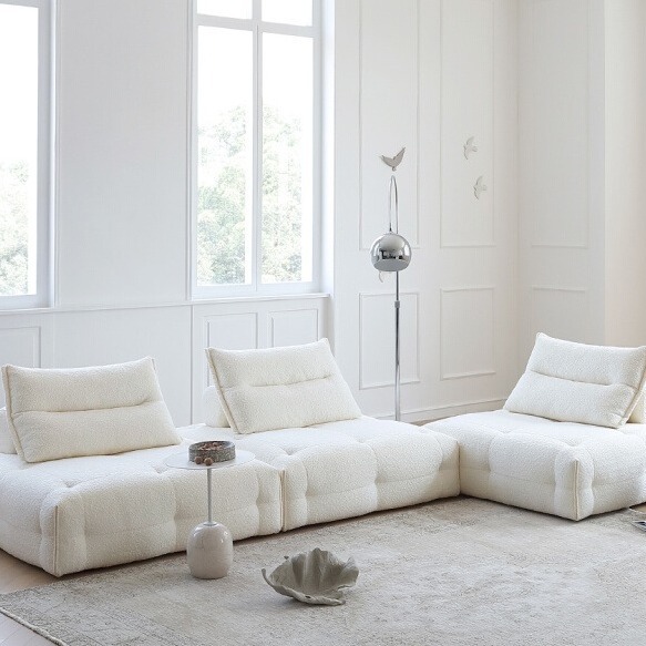 Gramm Modular Combination Sofa Small Apartment Living Room Square Tofu Block Lazy Fabric Sofa