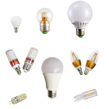 LED尖泡E27龙珠球泡7w5w白暖三色灯泡 E14光头强G4G9插件光源批发