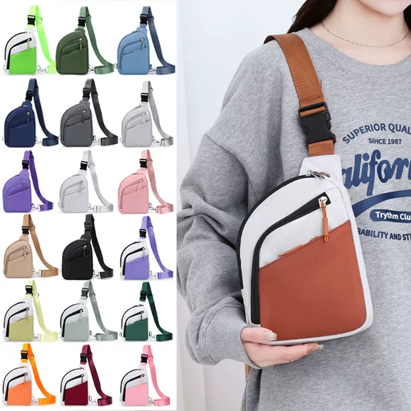 Cross-Border Rfid Chest Bag, Men's Travel Passport Shoulder Bag, Water-Resistant Crossbody Chest Bag, Women's Anti-Theft Brush-Resistant Bag