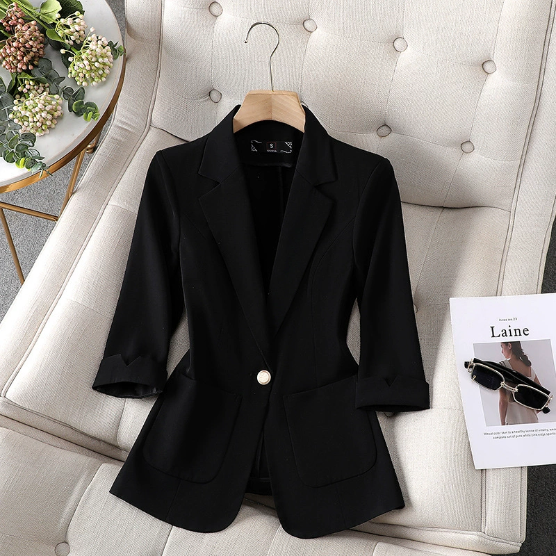 Пиджак-классический весенне-летний костюм для работы, Slim fit