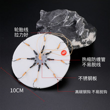 鱼钩 盘钩翻板钩鱼钩爆炸钩8爪钩钓鱼抛竿钩方块料鱼钩 2副/板