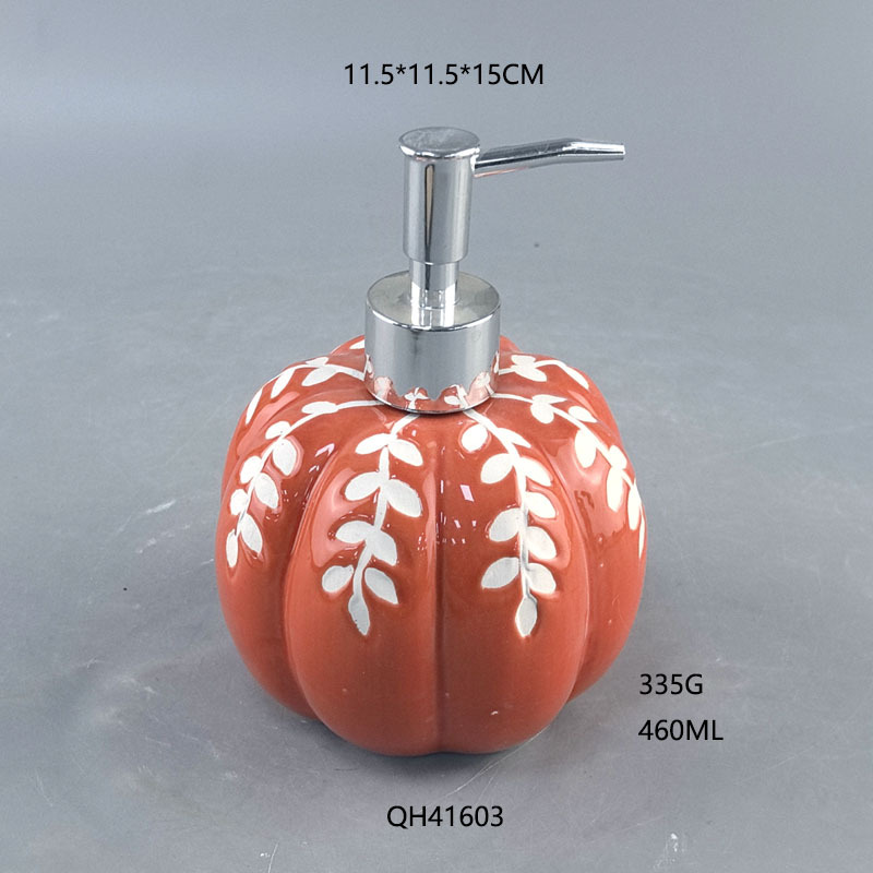 Botella de emulsión de calabaza de cerámica - amarillo