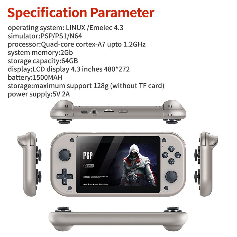 跨境新款M17掌机掌上游戏机4K高清PS1 PSP|undefined