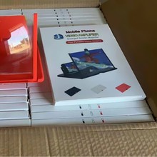 跨境12寸手机屏幕放大器抽拉式3D高清10寸手机放大镜懒人手机支架