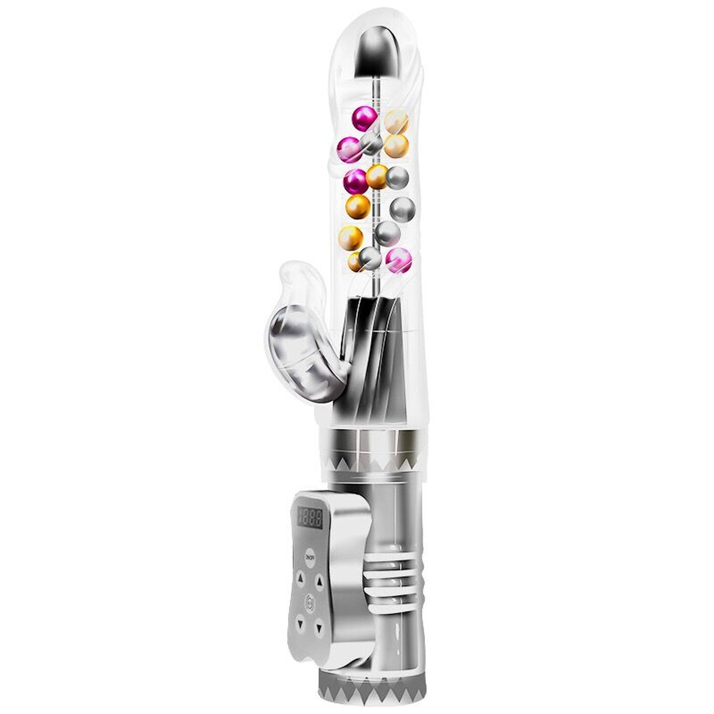 Retractable Rotating Bead Vibrator with 36 Modes, USB Rechargeable Thrusting Wand — detail image 12
