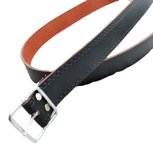 Factory spot wholesale pigskin men's belt belt stall supply simple run Jianghu middle-aged pigskin belt
