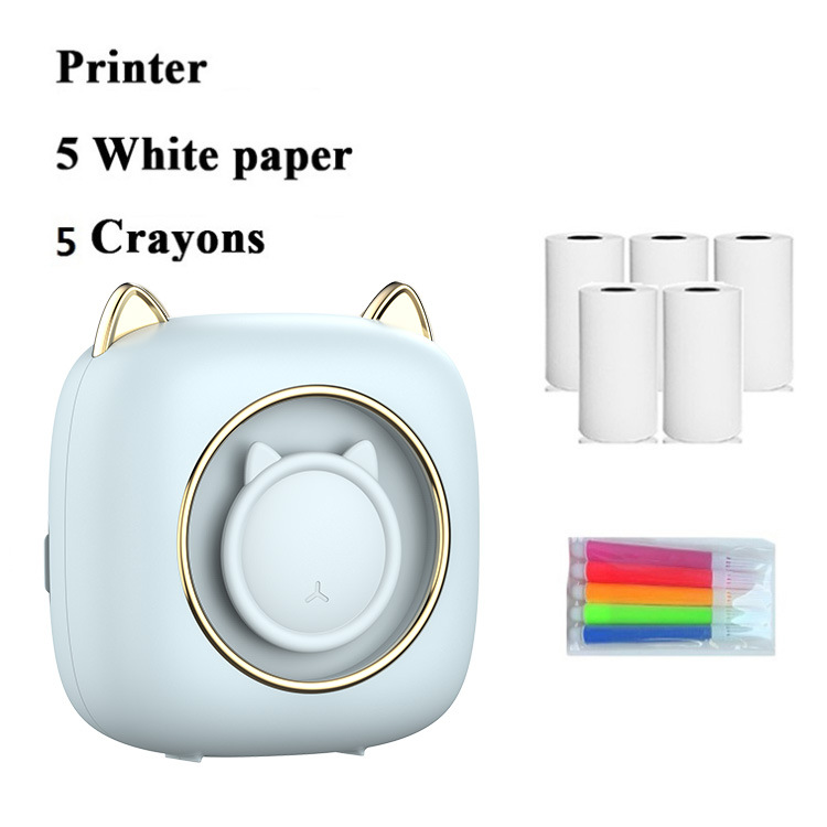 Nuevo C23 siete colores atmósfera respiración luz lámpara de escritorio mini portátil inalámbrico pregunta incorrecta impresora térmica de fotos