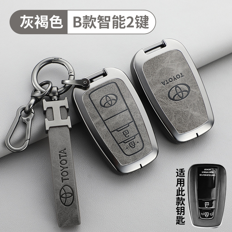 토요타 B타입 2버튼 회갈색 + H 가죽 스트랩 + 말굽 버클