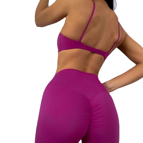 European and American fitness wear for women, breathable and sexy yoga bra, thin shoulders, beautiful back design, nude fabric, can be worn outside