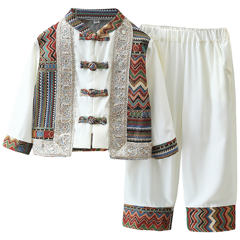 7138 Trajes de Hanfu para niños Trajes de minorías étnicas de primavera y otoño para niñas Trajes exóticos para niños del 3 de marzo