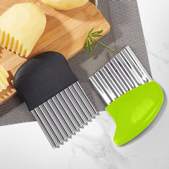 Stainless Steel Potato Knife Creative Wave Potato Knife Potato Cutter French Fry Knife Kitchen Gadget Wolf Tooth Potato Cutter