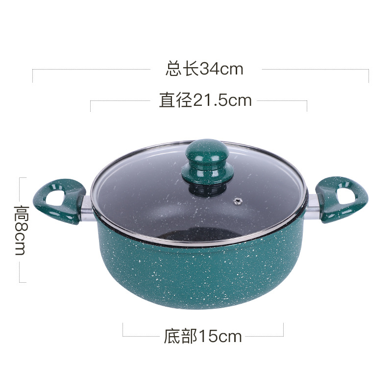 Nuevo cross-border nuevo antiadherente casero de cinco piezas set de ollas, regalo de reunión anual al por mayor, caja de regalo práctica de ollas de sopa