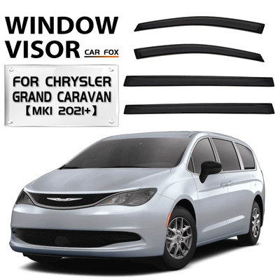 Suitable for Chrysler Grand Caravan Window Visor Rain Shield (Rain shield) - standard-packaging-without-logo-grand-caravandaluwei-mk1-2021-no-bright-strips-rain-shield