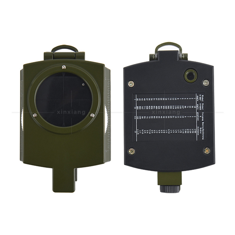 Venta caliente transfronteriza K4074 alta precisión al aire libre americano multifuncional ejército verde brújula Norte aguja cinturón de metal luminoso