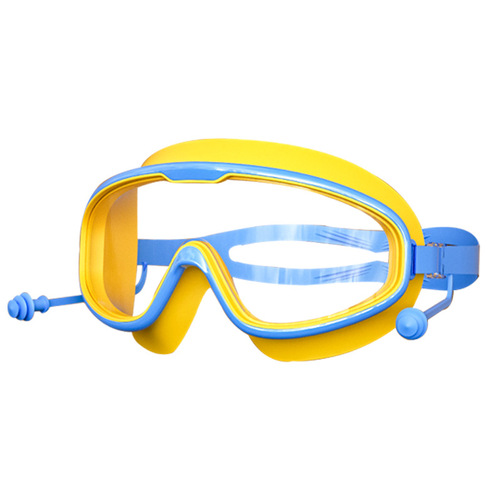 Factory direct sales children's swimming goggles for girls and boys large frame waterproof and anti-fog high-definition transparent student baby swimming goggles