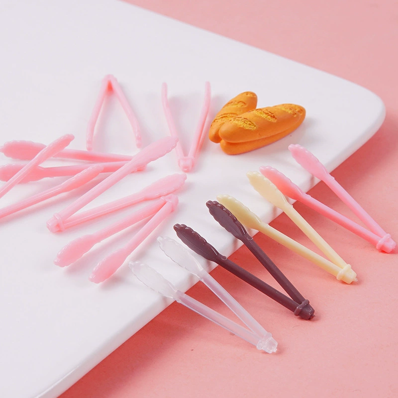 Имитация мини-зажима для хлеба, модель «сделай сам», кукольный домик, кухонный реквизит, миниатюрная игрушка для еды, пинцет, игрушка