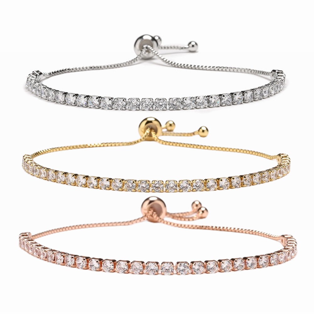 Lady Geometric Copper Zircon Bracelets 1 Piece