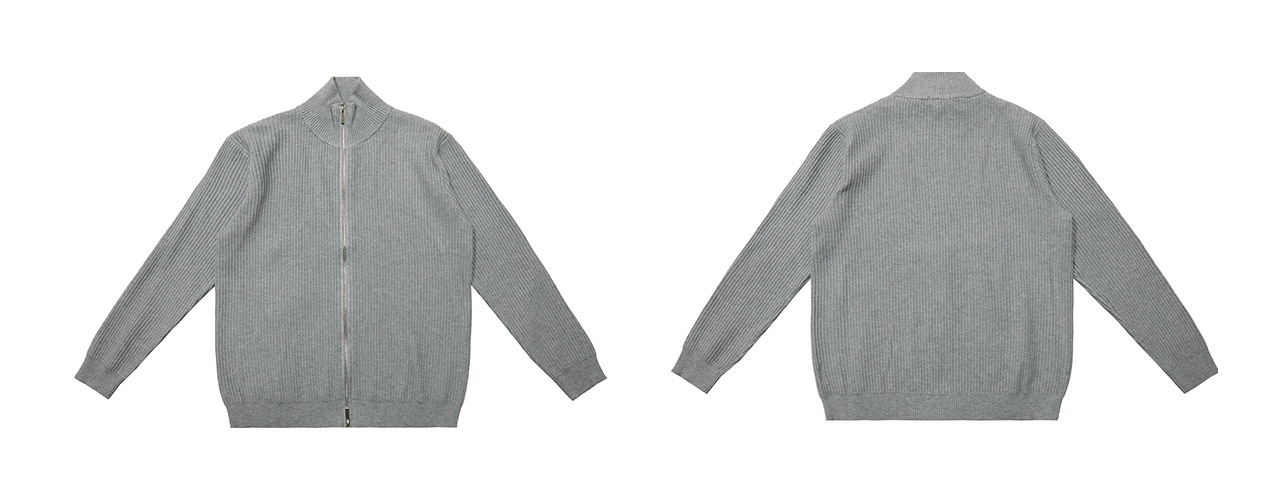 UNF Ribbed Knit Zip-Up Cardigan