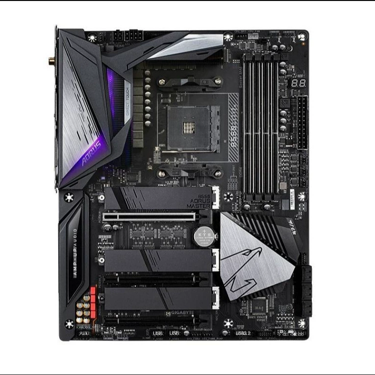 Материнская плата для ПК Gigabyte GIGABYTE B550 AORUS MASTER DDR4 AM4, совместимая с процессорами