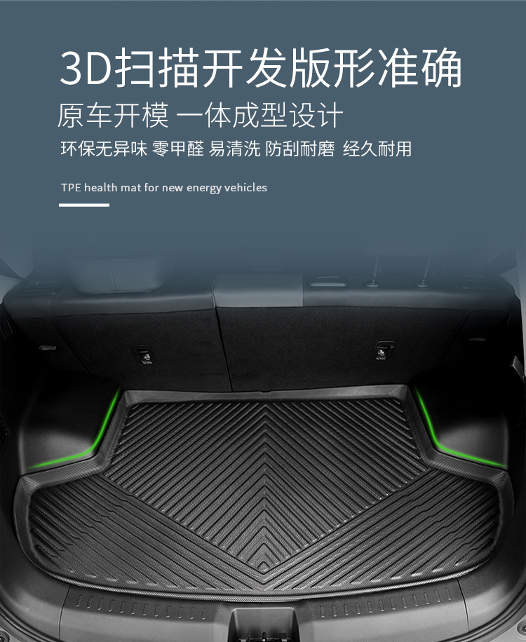 Suitable for 24 Models of Prado Lc250 Car Trunk Mats, Special Tpe Trunk Mats and Seat Back Cushions