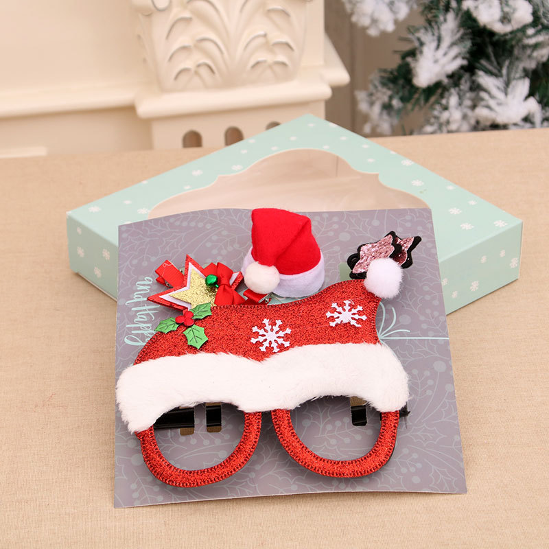 Nuevas decoraciones de Navidad horquilla gafas horquilla regalos de Navidad traje niños regalos para niños regalos de actividad